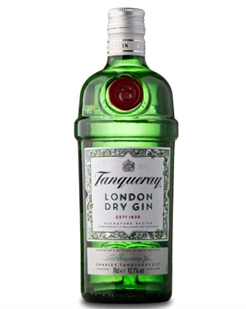 Flaske Tanqueray London Dry Gin i grøn flaske